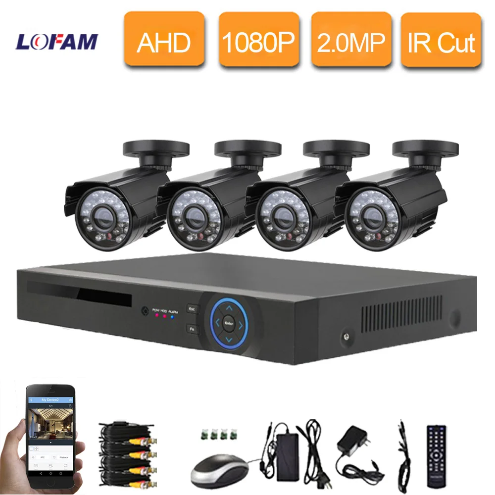 imágenes para LOFAM 2MP 1080 P 8CH AHD DVR Kit Sistema de Seguridad de Vídeo CCTV 4 UNIDS AHD 1080 P 2.0MP IR-Cut Cámara home 8 Canales de Vigilancia Kits imágenes para LOFAM 2MP 1080 P 8CH AHD DVR Kit Sistema de Seguridad de Vídeo CCTV 4 UNIDS AHD 1080 P 2.0MP IR-Cut Cámara home 8 Canales de Vigilancia Kits