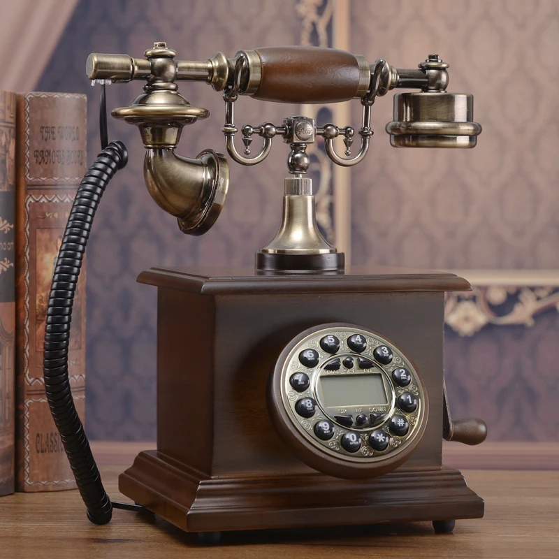 Fashion Solid Wood Telephone Old Fashioned Fitted Household Vintage fashion-solid-wood-telephone-old-fashioned-fitted-household-vintage