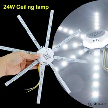 Plafonnier LED circulaire blanc en forme de poulpe, éclairage de remplacement, 5730SMD, ac 220v 24W