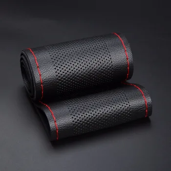 

DIY Leather Steering Wheel Cover Best Soft Top Micro Fiber Leather Car SUV Steering Wheel Wrap Braid Interior accessories