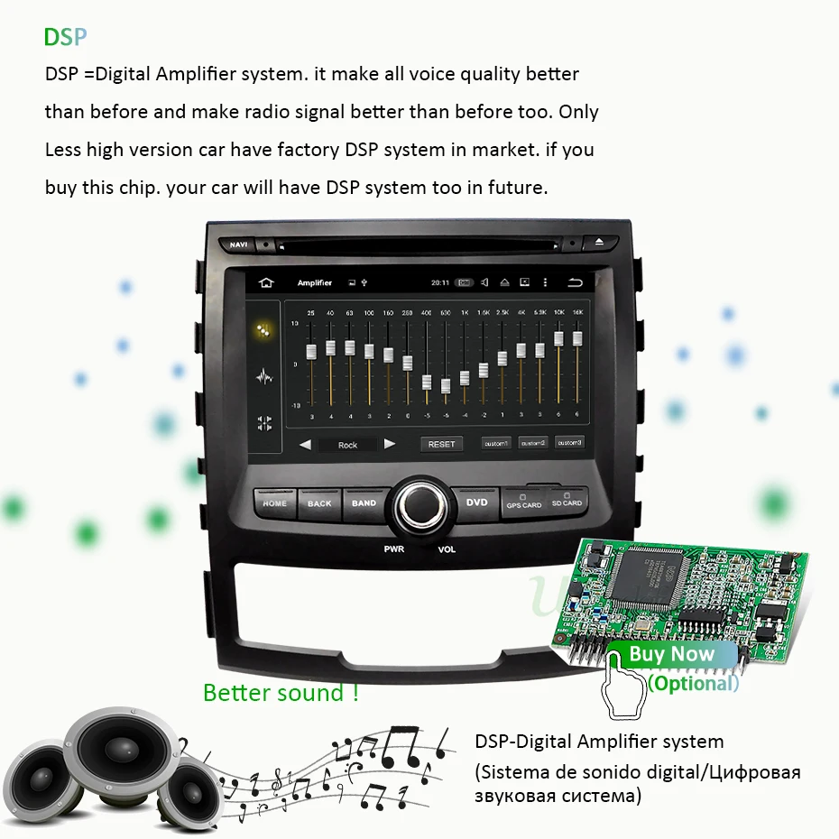 Clearance DSP IPS 4G 64G Android 9.0 AV Output CAR GPS For SSANGYONG KORANDO 2011-2013 DVD PLAYER navigation radio multimedia sterero 3