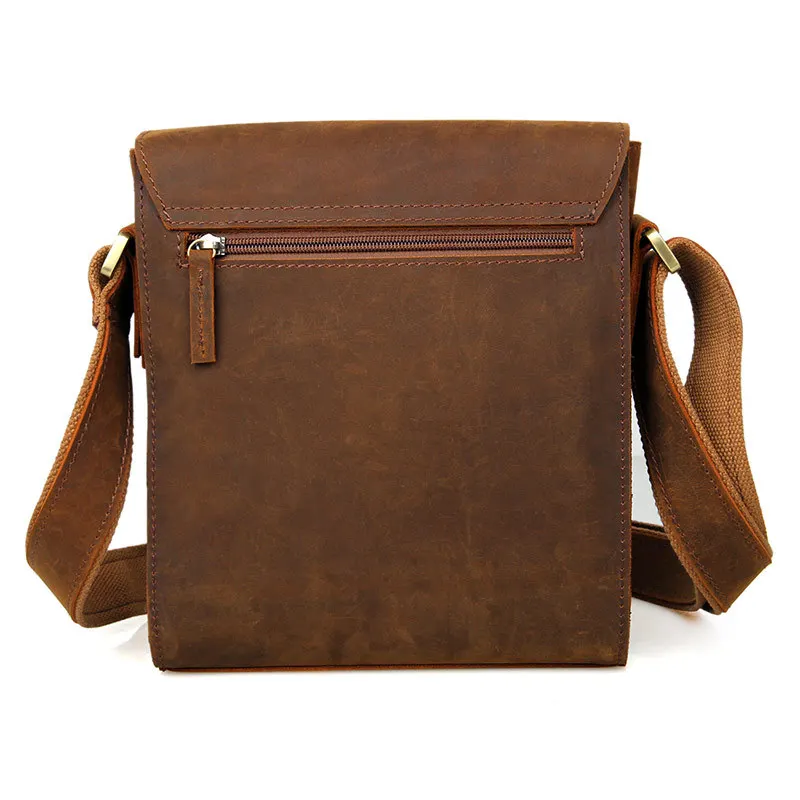 CICICUFF сумка на плечо с клапаном для мужчин s Crazy Horse кожаная сумка-мессенджер дорожная Мужская сумка из натуральной кожи для ipad mini винтажная коричневая