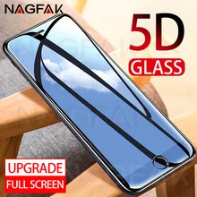 5D закаленное стекло для iPhone 6 защита экрана 6s 8 Plus Защитная пленка для телефона для iPhone 7 Plus закаленное стекло