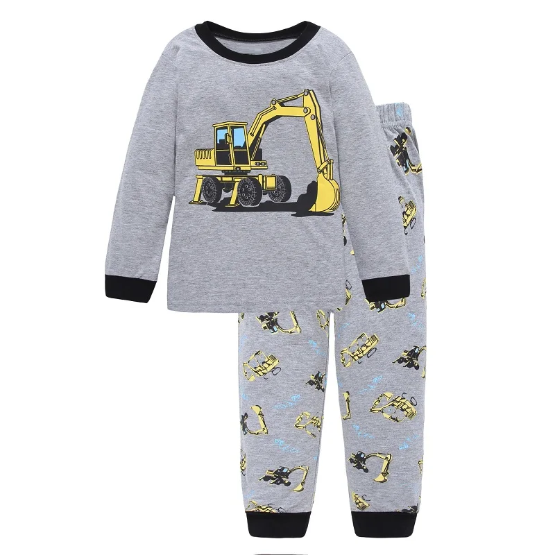 elegant pajama sets 2021 Newest Baby Clothes Suits Pajamas For Boys Plane Fashion Kids Nightgown Sleepwear Clothing Sets 100% Cotton 2 3 4 5 6 7Year adonna nightgowns	 Sleepwear & Robes