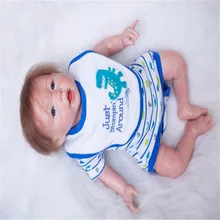 19 inch 48 cm Silicone baby reborn dolls, lifelike doll reborn Cute baby doll birthday gift