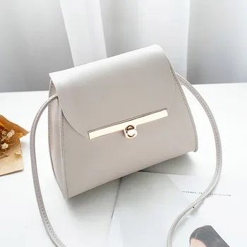 

New Elegant Shoulder Bag Women Wild Simple Messenger Bag For Girls Women Fashion Pure Color Leather Shoulder Chest Bag K604