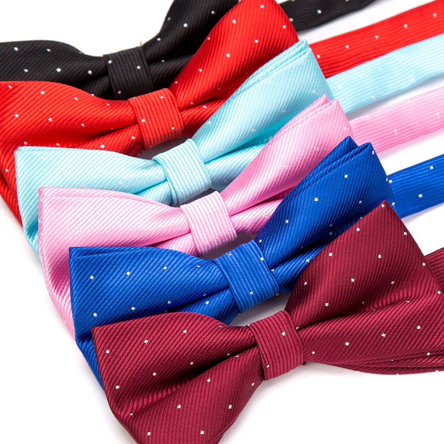 Мужской галстук-бабочка, модные вечерние галстуки-бабочки на свадьбу для мальчиков и девочек, яркие цвета, узор в горошек, галстук-бабочка, аксессуары