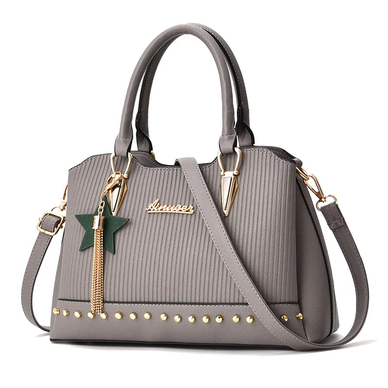 

Handbags Women Bags Solid 2018 New Design Female Messenger Shoulder Bag rivet Tote bag