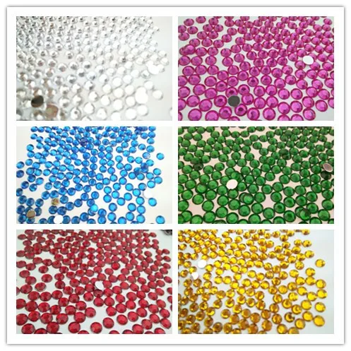 

7 colors free delivery! Hot, AAA grade 6 mm DMC repair 200 resin diamond gem flat back