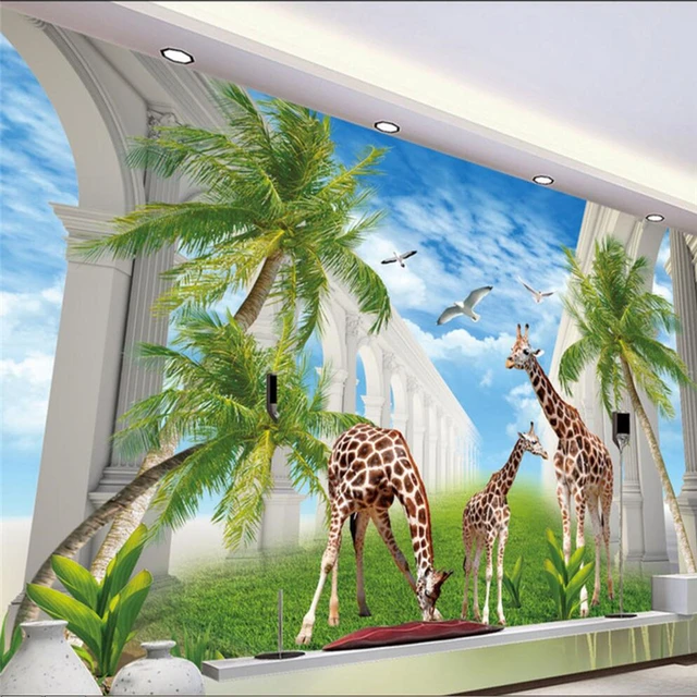 fond d'ecran 3d girafe