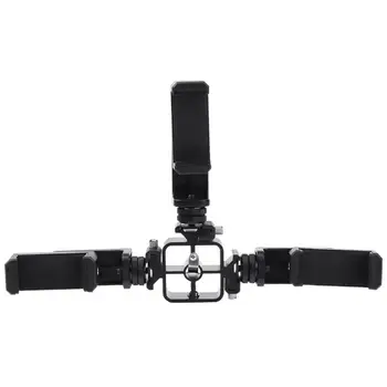 

Triple Hot Shoe Mount Adapter Flash Light Stand 1/4" Screw Phone Bracket Umbrella Holder Bracket Photo Studio kits