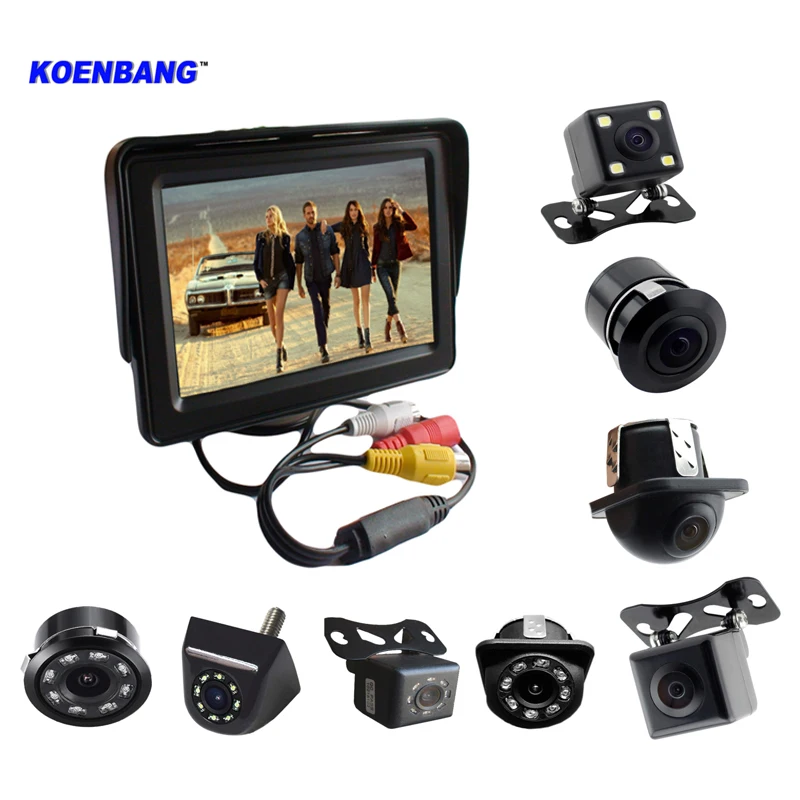 

KOENBANG 4.3 Inch TFT LCD Car Mirror Monitor With Car Rear View Camera For Reverse Camera Car Dash Monitor 1000 cd/M2