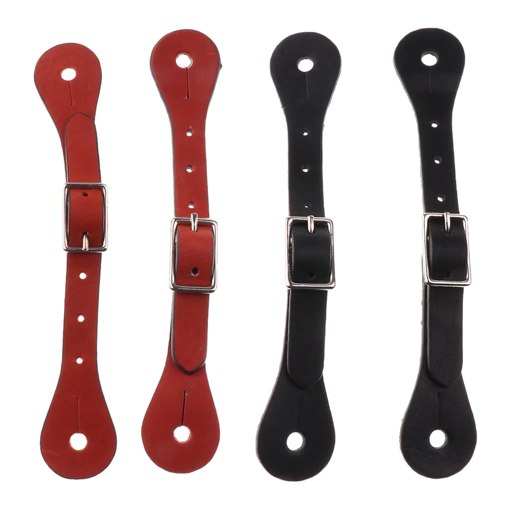 2pcs/set 8.66'' Artificial Leather Spur Straps for Ladies Gents Horse Riding Boots Horse Riding Accessories