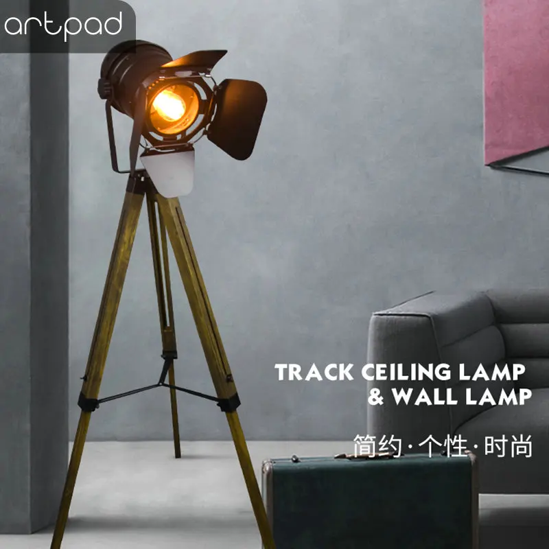 Artpad American Loft Rustic Vintage Floor Lamps For Living Room