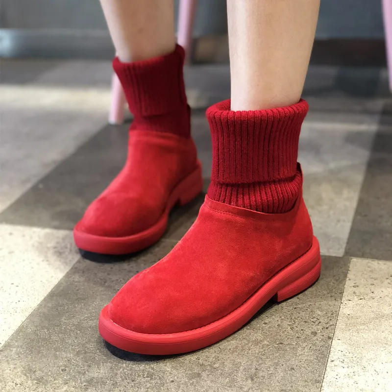 

European style women stretchSock Boots 2018 autumn winter martin boots EU35-40 BY581