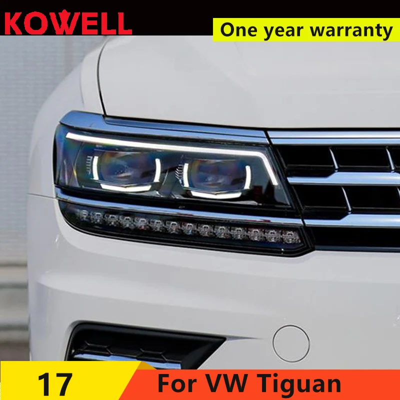 KOWELL стайлинга автомобилей для VW Tiguan фары Новинка 2017 года светодиодный задний