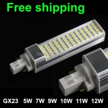 Gx23 led лампочка pl лампа 5050SMD 5 Вт 7 Вт 9 Вт 10 Вт 11 Вт 12 Вт dcwnlight light AC85-265V 110 V 220 V