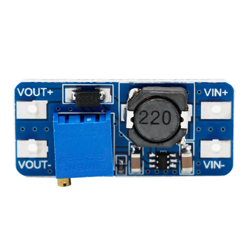 

MT3608 DC-DC Adjustable Boost Module 2A Boost Plate Step Up Module with MICRO USB 2V - 24V to 5V 9V 12V 28V 40% off