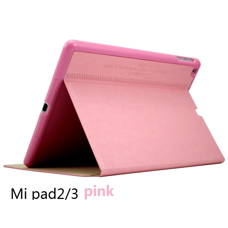 Mi PAD2 mi PAD3 кожаный чехол Smart Cover для Xiao mi pad mi Pad 2 3 Prime 7," чехол для планшета откидной Чехол защитный чехол - Цвет: xiaomi23 pink