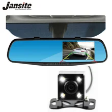 Jansite Car Camera Rearview Mirror Car Dvr Dual Lens Dash Cam Recorder Video Registrator Camcorder FHD 1080p Night Vision DVRs