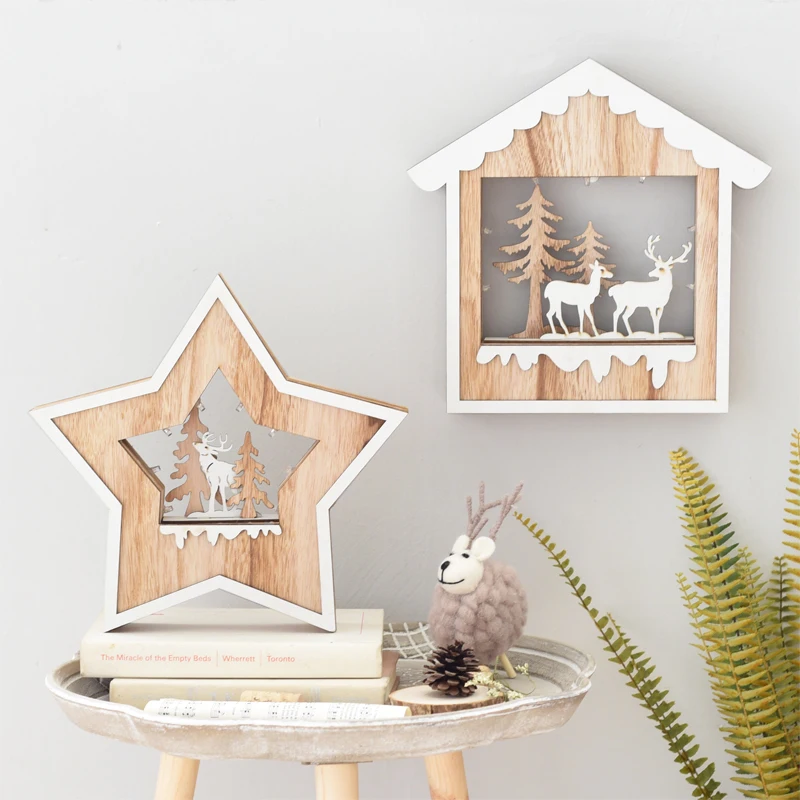 

2018 NEW Home ins Children's Room adornment Scandinavian Wind Creative and simple wooden Dining Room Milu Deer furnishings