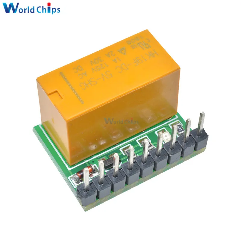 Diymore Mini 1 канал 5 в 12 В DC DPDT релейная плата двухполюсный двойной переключатель