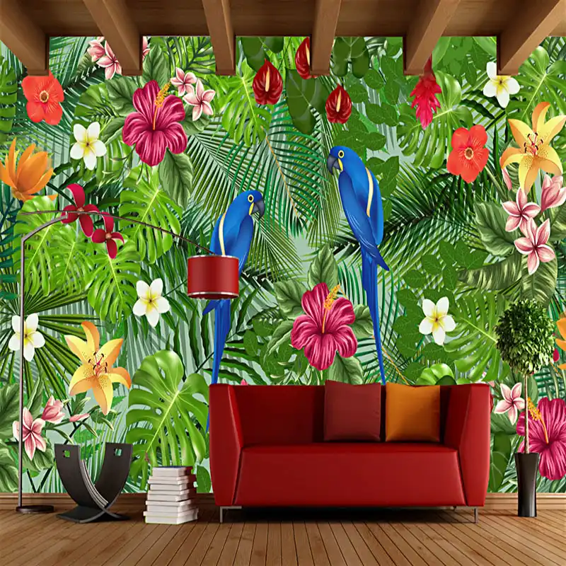 写真の壁紙 3d オウム熱帯雨林熱帯植物背景壁壁画リビングルームベッドルームの背景の壁布家の装飾 生地 織物壁装材 Aliexpress 写真の壁紙 3d オウム熱帯雨林熱帯植物背景壁壁画リビングルームベッドルームの背景の壁布家の装飾 生地 織物壁装材 Aliexpress