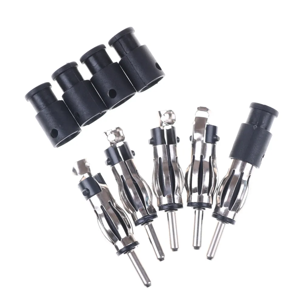 5pcs/lot Male Car Radio Antenna Plug Auto Car Radio AM/FM Antenna Adapter Male Plug Connector Black