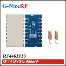 Комплект из 2 предметов, высокая чувствительность-126 дБм 915 mhz 1 W Si4463 чип Встроенный FSK Беспроводной модуль RF4463F30+ 2 шт. Пружинные антенны