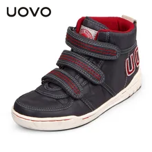 2015 UOVO oxford tissu mi-coupées enfants chaussures garçons chaussures carte motif plat semelle filles chaussures unisexe sneakers 3 couleur