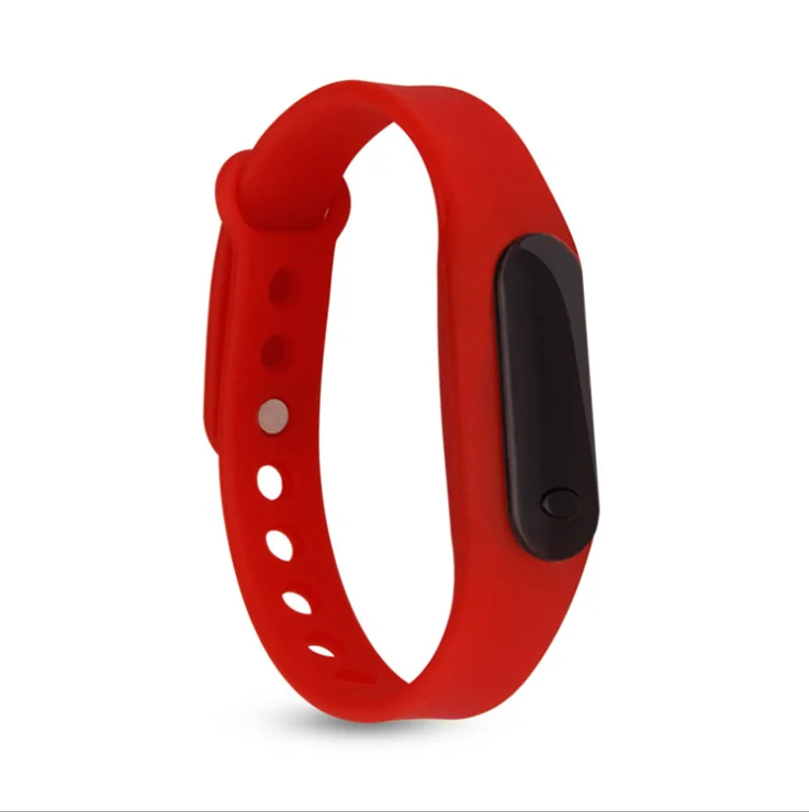 Мужские черные спортивные цифровые модные часы браслет LED дисплей силиконовые женские повседневные часы простой подарок - Цвет: red