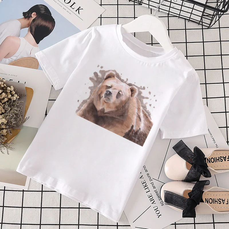 Новинка года; футболка для мальчиков; Милые рубашки для девочек с рисунком панды; детская Удобная футболка с круглым вырезом; одежда с короткими рукавами для мальчиков и девочек - Цвет: 1994
