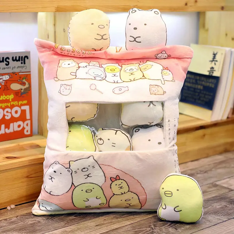 Сумка из мелодии Единорог Pom Sumikko Gurashi плюшевая аниме фигурка кукла креативная Подушка подарок на день Святого Валентина подарок - Цвет: Красный