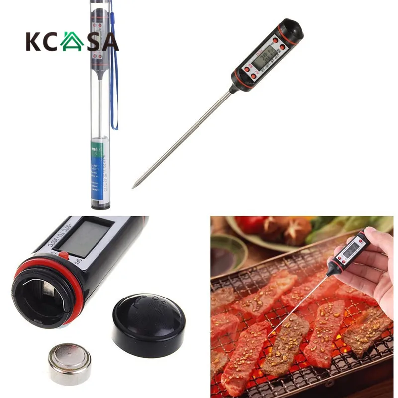 Цифровой термометр KCASA для приготовления пищи, кухни, барбекю, еды, мяса, зонд, ручка, стиль для кухни, термометр, измерительные инструменты, гаджеты