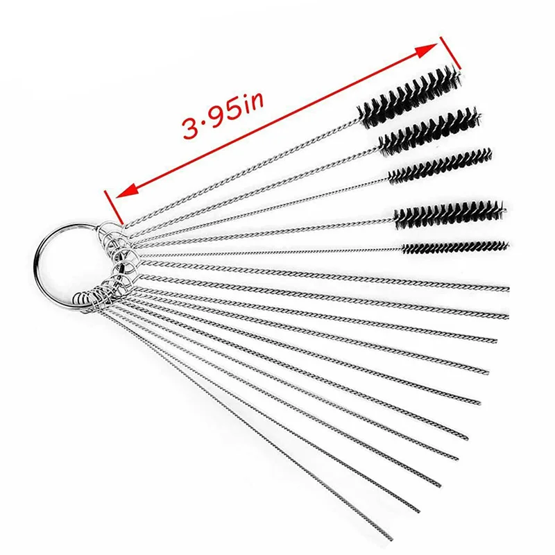 Carburetor Adjustment Tool Kit 10 Pcs Screwdrivers 15 Pcs Cleaning Brush for 2 Cycle Engine WWO66