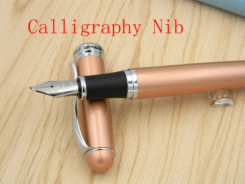 Jinhao Black Abrasive products Silver Trim Calligraphy Nib Fountain Pen