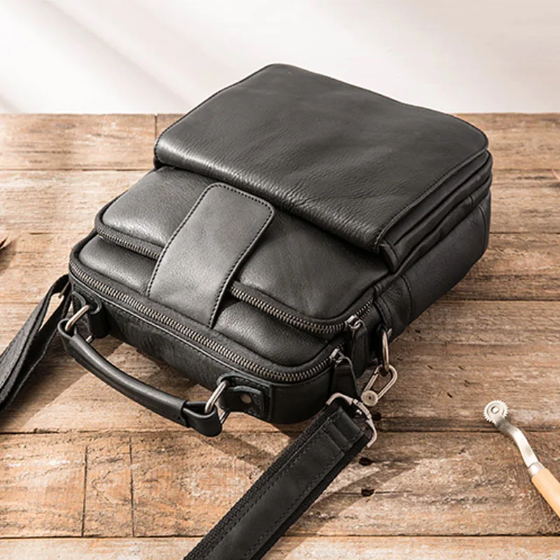 AETOO New leather British business retro men's bag fashion casual handbag first layer leather shoulder diagonal package