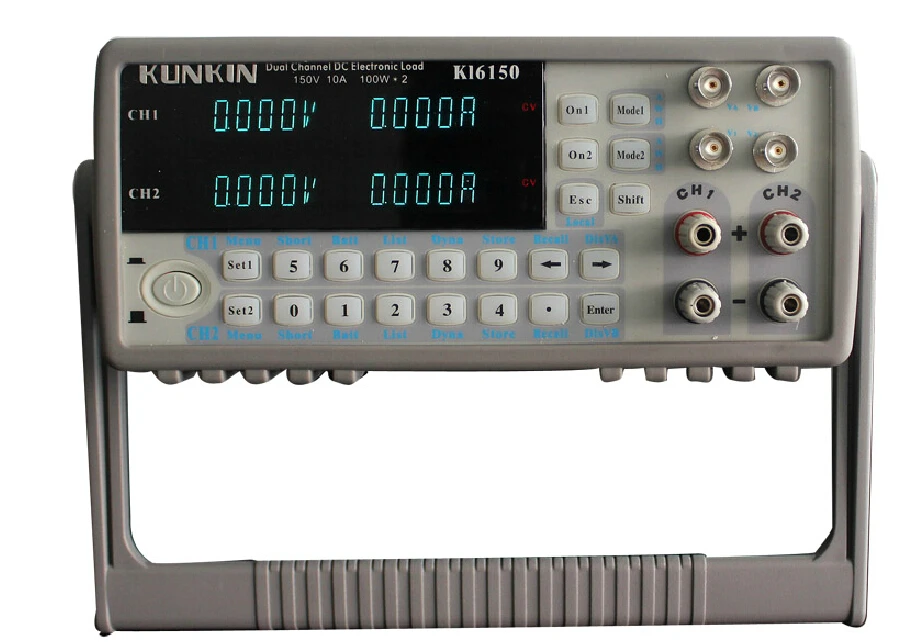 Быстрое прибытие KL6152 200W150V30A(100 в/15A/150 Вт* 2) двухканальный Регулируемый ЖК дисплей DC Электронные нагрузки батарея тесты