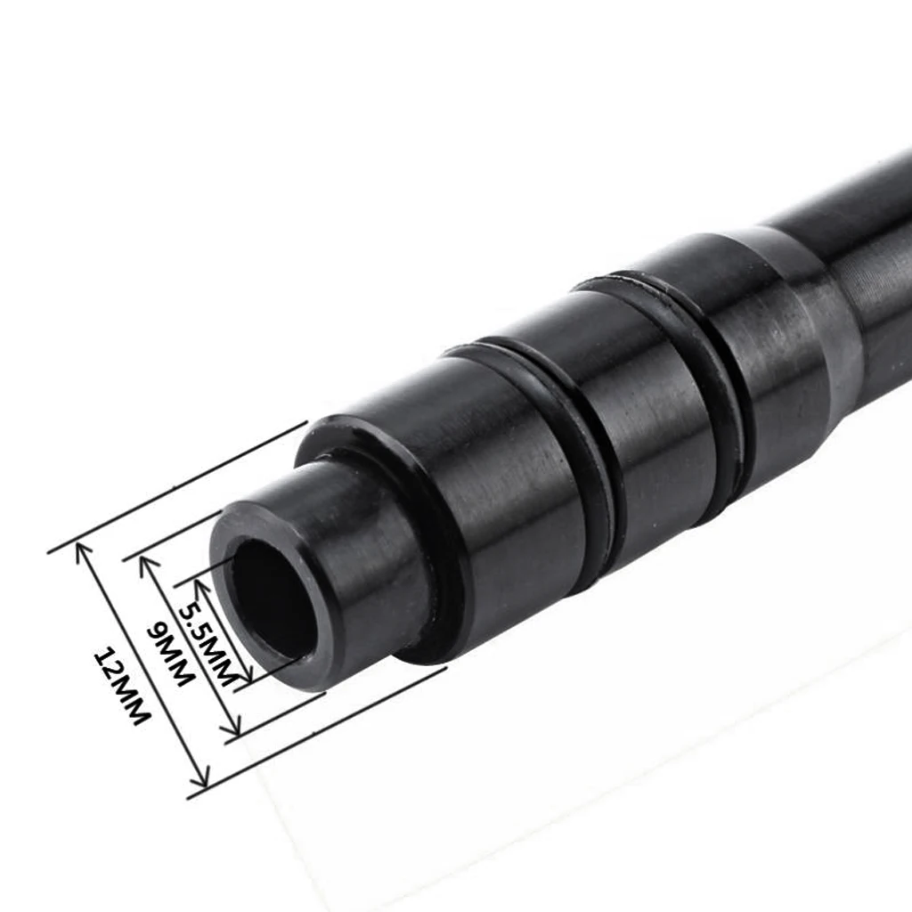 Bike Bicycle 12mm Thru Axle Quick Release Hub Conversion Skewer Adapter 154x12x12mm 4 Spare Rubber Rings