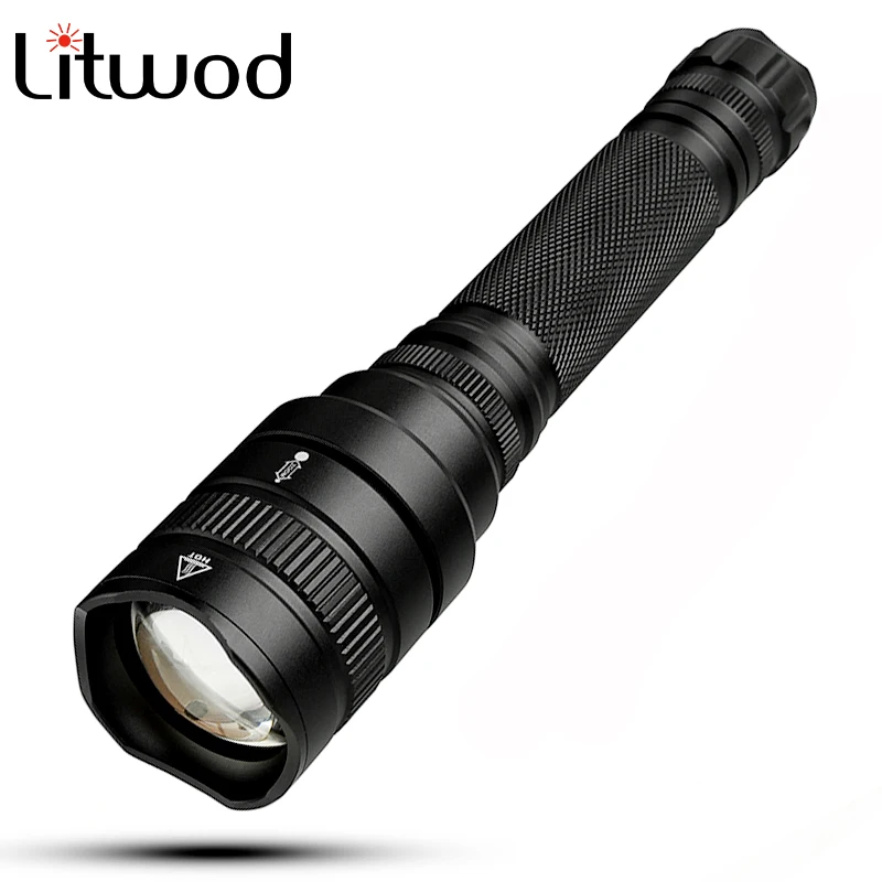 

Litwod Z201515 LED flashlight 10000LM XH P50 Aluminum alloy torch Tactical defense Lantern For Camping Hiking light