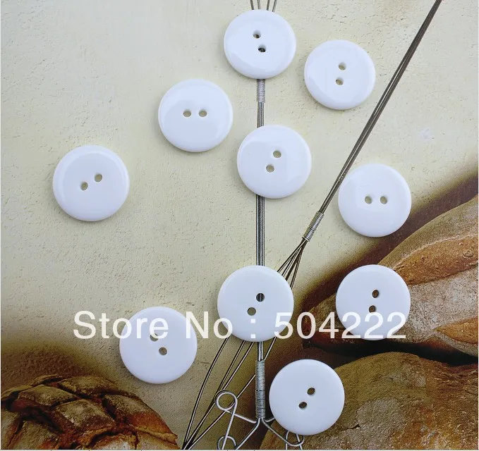 

Set of 500pcs - Plain White Buttons 20mm for diy handicraft wholesale free shipping-SK0098