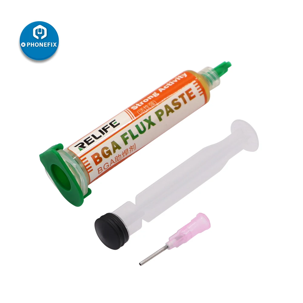 

PHONEFIX Relife BGA Flux Paste Strong activity SMD PGA PCB Soldering Flux for Cell Phone Chips Repair Soldering Tool RL-421-OR