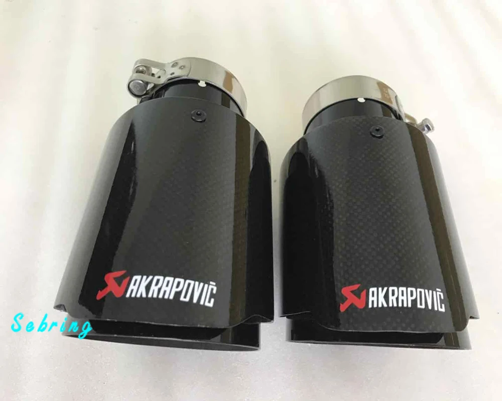 Глянцевая черная труба углеволоконные akrapovic из нержавеющей стали универсальный глушитель трубы для-X5 мазда323