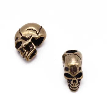 

1PC Brass Skull Knife Beads Lanyard Pendant Paracord Bracelet Rope Cord DIY Decorative Accessories EDC Multipurpose Pendant