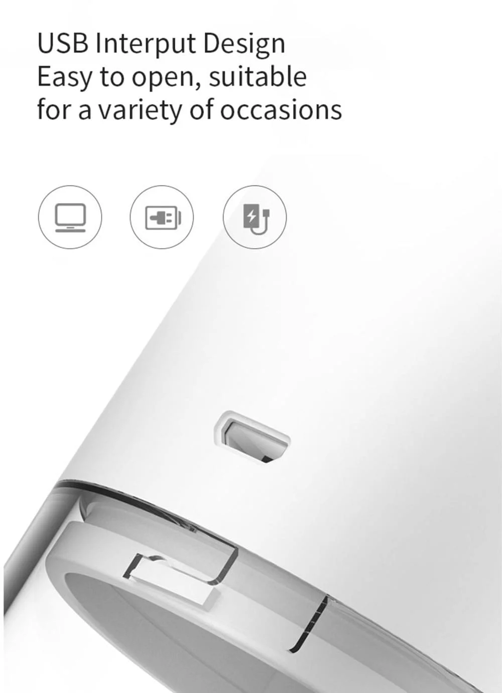 Deerma Mini USB Air Humidifier Mute Home Bedroom Protable Aromatherapy Machine from Xiaomi youpin- White