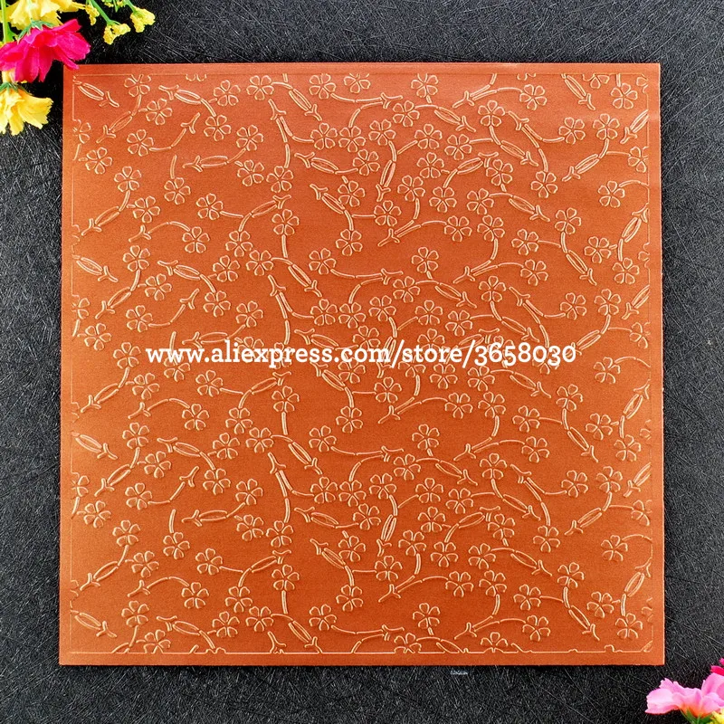 

Large Size Flowers Plastic Embossing Folder For Scrapbook DIY Album Card Tool Plastic Template 19.8x19.8cm 8071122