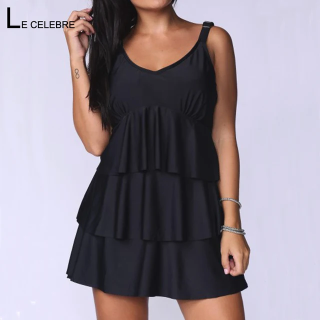 longitude daybreak ruffle swimdress