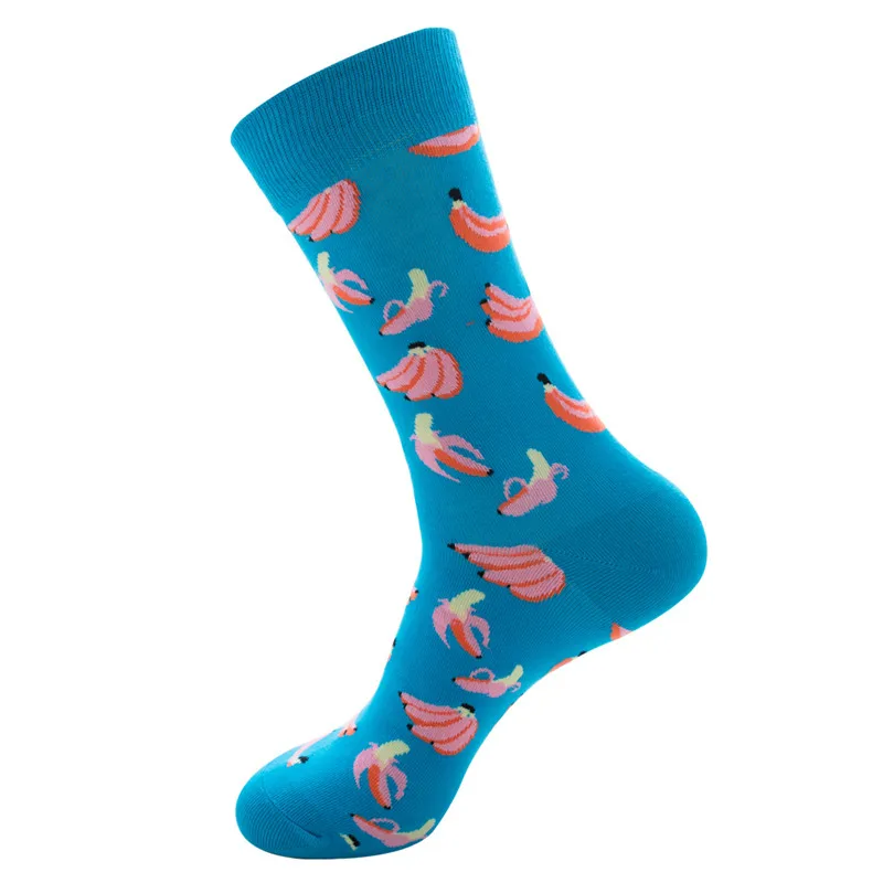 1 пара, мужские носки, чёсаный хлопок, яркие цветные, смешные мужские носки, короткие носки для бизнеса, повседневные носки, свадебный подарок - Цвет: 4