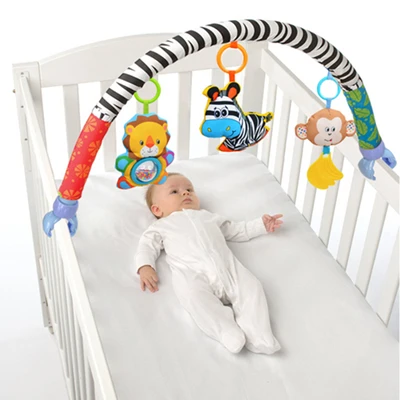 Подлинный авторизованный Sozzy Детские игрушки на кроватку коляска игрушка милая новорожденная подвесная погремушка для малышей кольцо колокольчик мягкая кровать коляска музыкальная игрушка - Цвет: Zebra