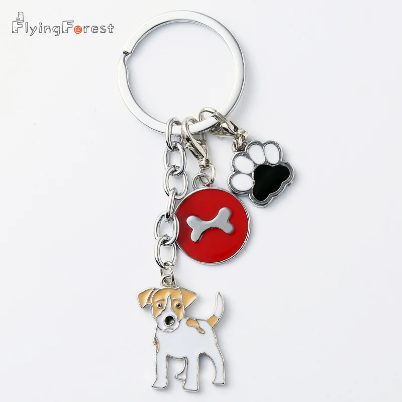 2019 German Shepherd dog Keychain pet Dogs charm Key Chains Bone Feet